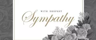 Condolences,Grayscale,Rose,Bouquets,With,White,Frame,And,Golden,Text