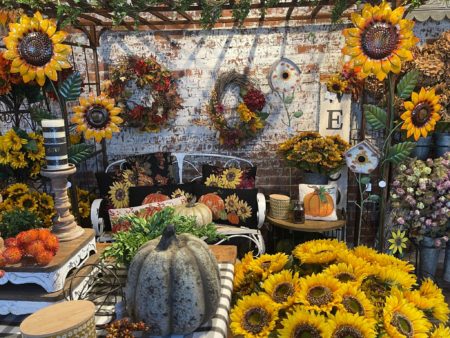 Picture on inside Neubauer's Market House full of fall decor